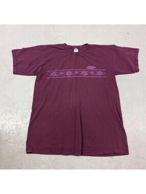Vintage 90s Speedo Hawaiian Flowers Maroon USA T-shirt